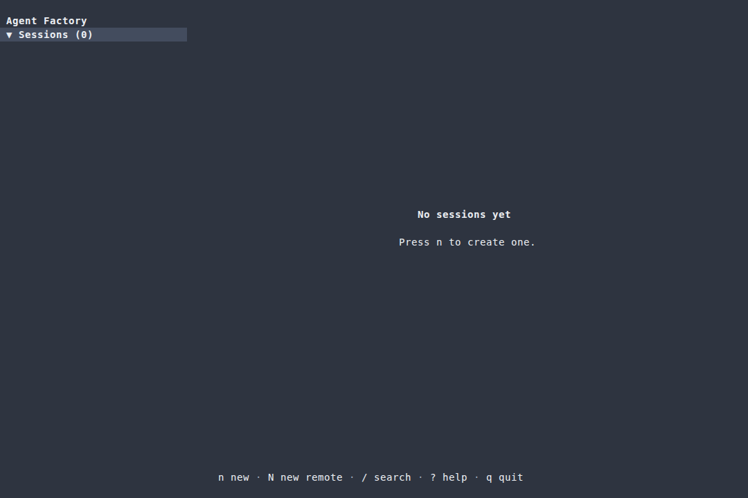 App-model driver · zero sessions · dark